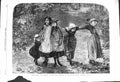 Old 1868 Fancy Free Smythe Winter Exhibition Art Children Forest Scen Victorian