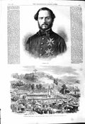 Antique Old Print 1868 Portrait General Prim Statue Henry Ward Kandy Ceylon