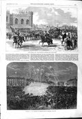 Old 1868 Mayor'S Procession Palace Yard Celebration Abolition Turnpik Victorian