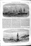 Old Antique Print 1868 Expedition Burning Pirate Dhows Ships Persian Gulf 19th