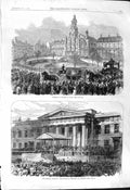 Old 1868 Funeral Rossini Paris France General Election Declaration Po Victorian