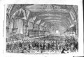 Old 1868 Opening New Metropolitan Meat Market Smithfield Banquet Scen Victorian