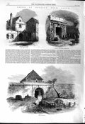 Antique Print 1868 Views Tilbury Fort Essex Sallyport Main Guard Gate-House