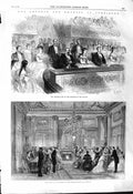 Old 1868 Emperor France Compiegne Imperial Box Theatre Palace Empress Victorian