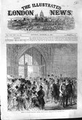 Old Print 1868 Meeting Parliament Members Westminster Hall London England 19th