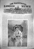 Original Old Antique Print 1869 Portrait Beautiful Lady Bon Jour Monsieur 19th