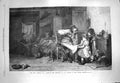 Original Old Antique Print 1869 Music Lesson Man Children Fine Art Burr Ducley