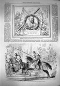 Original Old Antique Print 1869 Meyrick Armour Kensington Charles Napier Paul'S