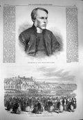 Original Old Antique Print 1869 Rev. Jackson Bishop London Life-Boat W Victorian