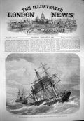 Antique Print *3283 1869 Ships Collision Lizard Terrible Calcutta Plymouth