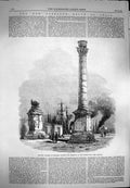 Original Old Antique Print 1869 Columns Brindisi Appian India Virgil Cai 19th