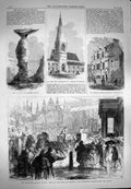 Old Antique Print 1869 Westminster Election Evangelist Church School Rock 19th