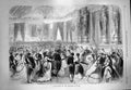 Original Old Antique Print 1869 State Ball Tuileries France Romance Dancing