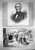 Original Old Antique Print 1869 Prince Emperor Garden Tuileries Alphonse La 19th