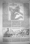 Original Old Antique Print 1869 Isthmus Suez Maritime Canal Harbour Port Said