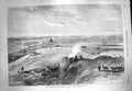 Original Old Antique Print 1869 Isthmus Suez Maritime Canal Lake Timsah Egypt