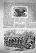Old Antique Print 1869 Yeomen Guard Marching Buckingham Palace Tol-Maen 19th