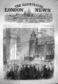 Original Old Antique Print 1869 Enthronement Bishop London St. Paul'S Cathedral