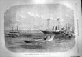 Original Old Antique Print 1869 Prince Wales Ships Boat Arrival Constantinople