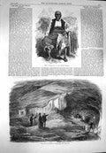 Old Antique Print 1869 King Thackembau Feejee Islands Caverns Jerusalem 19th