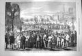 Old Antique Print 1869 Workmen Waiting Place Hotel De Ville Paris France 19th