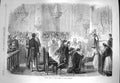 Old Antique Print 1869 Grand Mass Chapel Tuileries France Praying Scene 19th