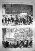 Old Antique Print 1869 Elections Paris Parliament Voting People Meeting 19th