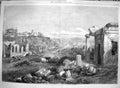 Old Antique Print 1869 Crimea Ruins City Sebastopol Cattle Architecture 19th