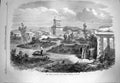 Original Old Antique Print 1869 Crimea French Cemetery Graves 19th