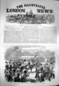 Original Old Antique Print 1869 Guards Parade Horses Honour Queens Birthday