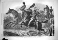 Old Antique Print 1869 Horse Show Agricultural Hall Fence Water Jumping 19th