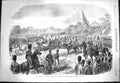 Original Old Antique Print 1869 Review Windsor Queen Viceroy Egypt Horses Army