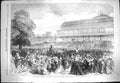Original Old Antique Print 1869 Choral Festival Horticultural Society Gardens