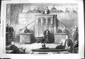 Original Old Antique Print 1869 Scene Opening French Senate Men Meeting F 19th