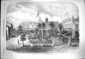 Original Old Antique Print 1869 Building Place Arms Havannah Cuba South America