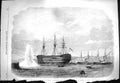 Original Old Antique Print 1869 Torpedo Ship Cambridge Plymouth Devon Excursion