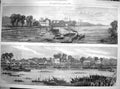Original Old Antique Print 1869 International University Boat Race Putney M 19th