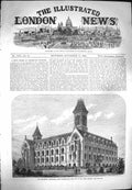 Original Old Antique Print 1869 Erdington Orphanage Birmingham Architectur 19th