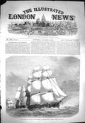 Original Old Antique Print 1869 Ships Race Channel Mediterranean Combined Fleet