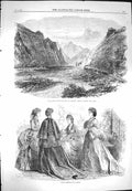 Old Antique Print 1869 Pacific Union Railway America Weber Paris Fashion 19th