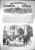 Original Old Antique Print 1869 Lord Mayor Michaelmas Livery Guildhall Yard