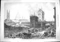 Original Old Antique Print 1869 Holborn Valley Viaduct Bridge London Archi 19th