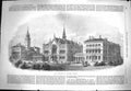 Original Old Antique Print 1869 New Buildings Dulwich College Archi Victorian