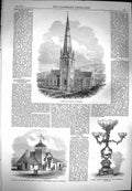 Original Old Antique Print 1869 Unitarian Chapel Todmorden Manchester Rifle 19th