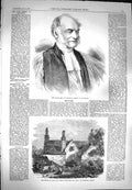 Original Old Antique Print 1869 Dr. Moberly Bishop Salisbury Joshua Reyns Devon