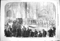 Original Old Antique Print 1869 Funeral Mr Peabody Westminster Abbey London