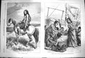 Old Antique Print 1869 Kamilo Patagonian Cacique African Woman Ship Lynx 19th