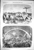 Original Old Antique Print 1869 Puteaux Quarries Paris Paper-Chase Roehampton