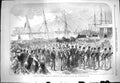 Old Antique Print 1869 Funeral Admiral Warden Portsmouth Dockyard Ships 19th