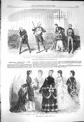 Old Antique Print 1869 Little Em'Ly Olympic Theatre Paris Fashion Women 19th